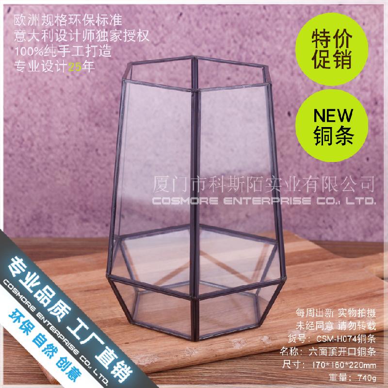 Chậu Đa Giác Chụp kính hoa nến, bình hoa trang trí (DG-183)