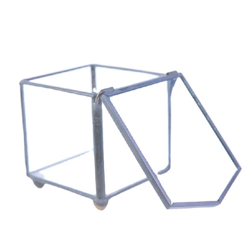 Hộp trang sức vuông nắp lật Terrarium rêu cảnh (DG-206)