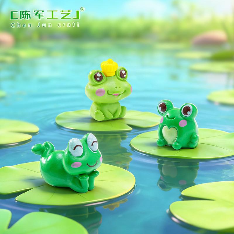 Phụ Kiện Tiểu Cảnh Tiểu cảnh vương quốc ếch, phụ kiện trang trí bể cá dễ thương mini (ZC-610)