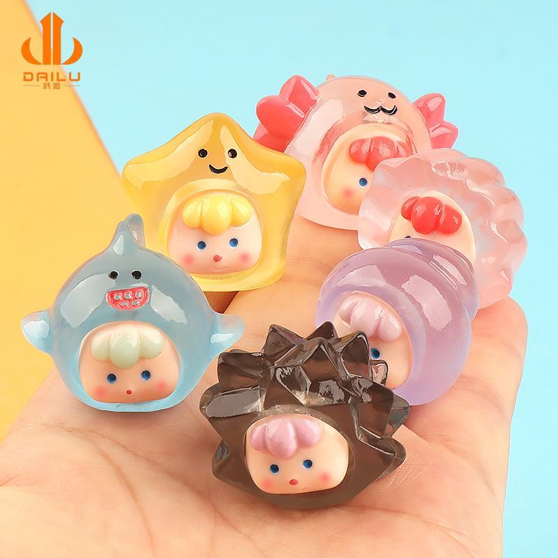 Charm sinh vật biển phát sáng DIY trang trí để bàn (FF-10)