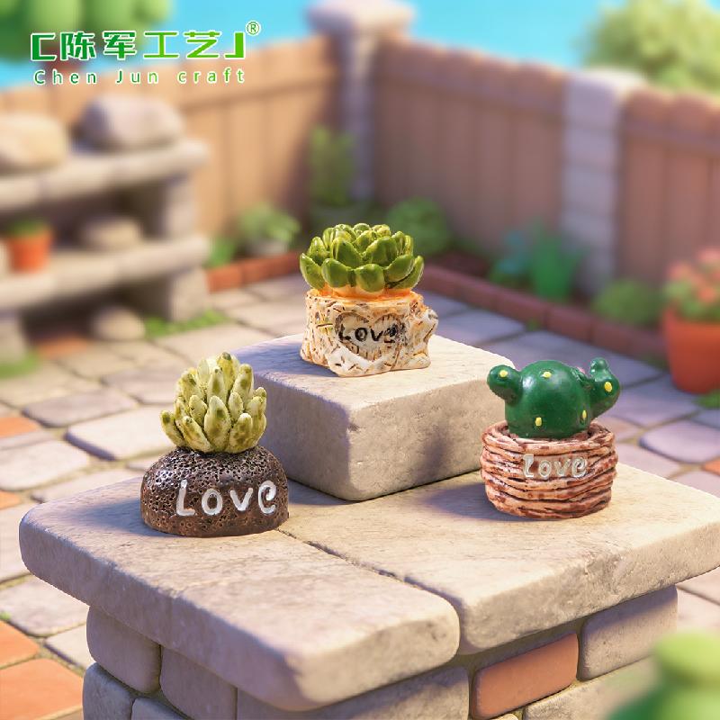 Phụ Kiện Tiểu Cảnh Tiểu cảnh LOVE và các nhân vật Zakka, trang trí cây cảnh (ZC-396)