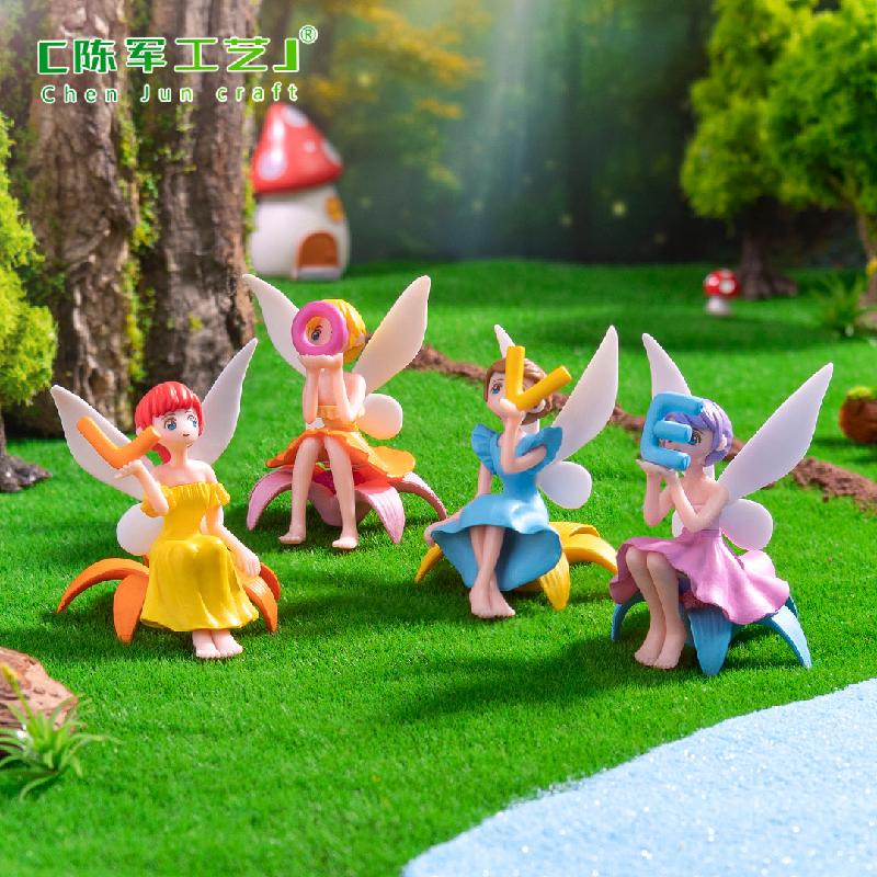 Phụ Kiện Tiểu Cảnh 微景观创意LOVE字母花仙子公仔 DIY装饰品配件迷你汽车桌面小摆件