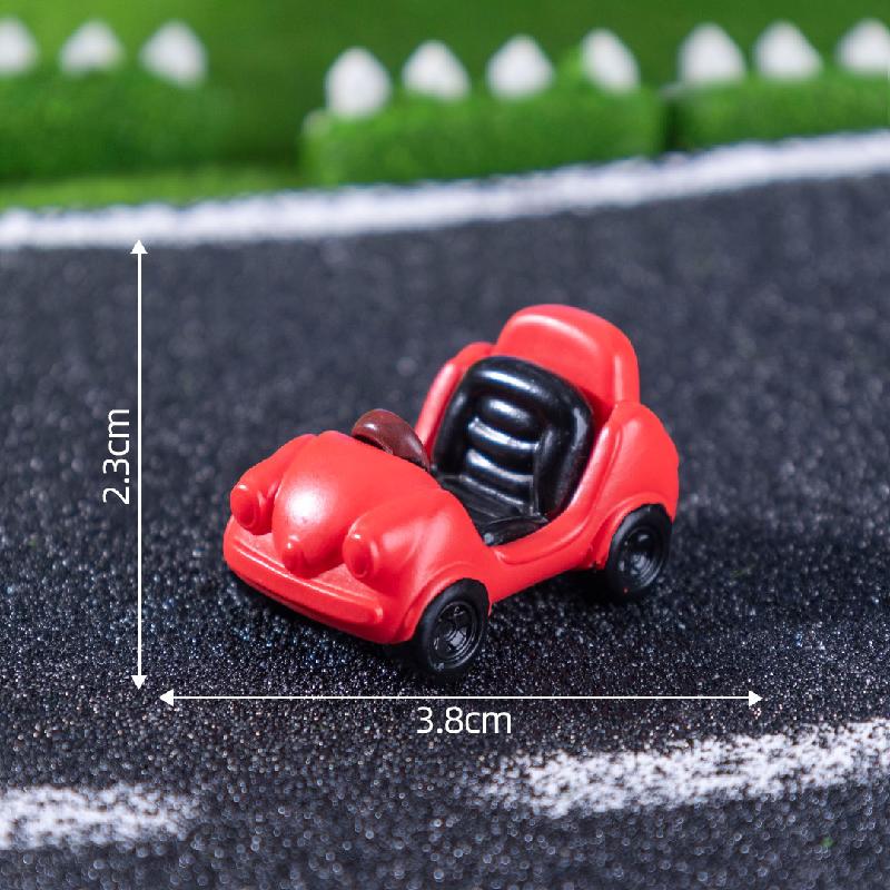 Tiểu cảnh mèo đi xe đạp, búp bê DIY, phụ kiện treo xe hơi tiểu cảnh mini (ZC-599)