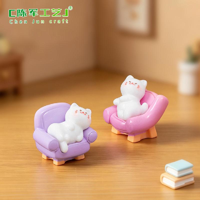 Phụ Kiện Tiểu Cảnh Mèo Sofa Hoạt Hình Mini (PK-686)