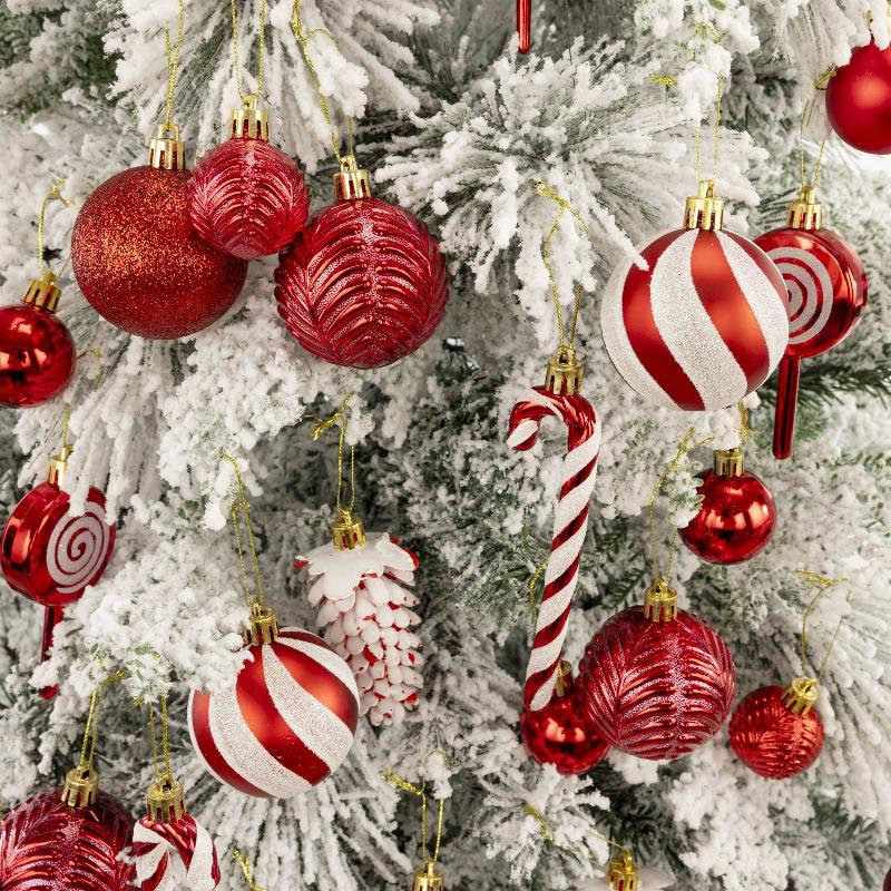 Trang Trí Noel Trang trí Noel: Bộ bóng Noel 6cm/4cm, quà tặng hộp đẹp