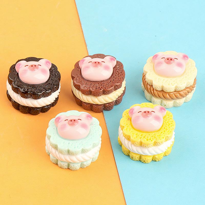 Charm bánh quy kẹp heo DIY trang trí vỏ điện thoại (FF-255)