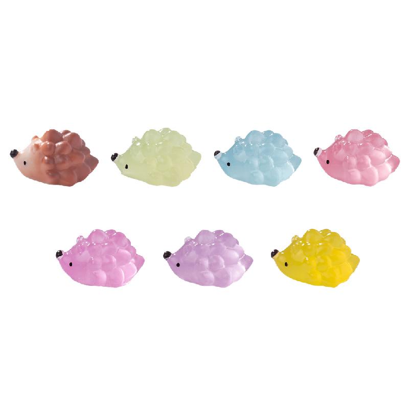 Tiểu cảnh nhím phát sáng DIY, phụ kiện tiểu cảnh mini resin treo bàn garden đáng yêu cute (ZC-1455)