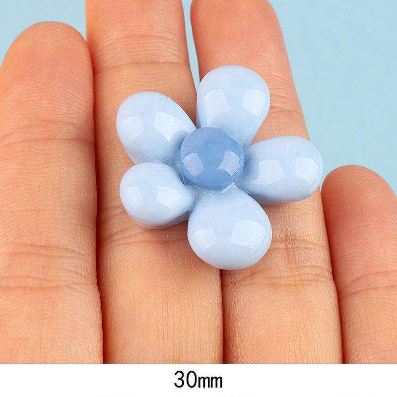 亮面肉肉花彩色 大小diy奶油胶手机壳冰箱贴发夹饰品树脂配件批发