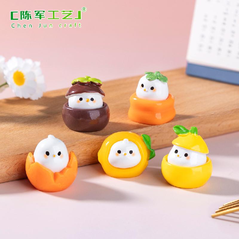 Phụ Kiện Tiểu Cảnh 微景观创意可爱水果啾山竹香蕉萌粒食玩 DIY装饰品配件迷你小摆件