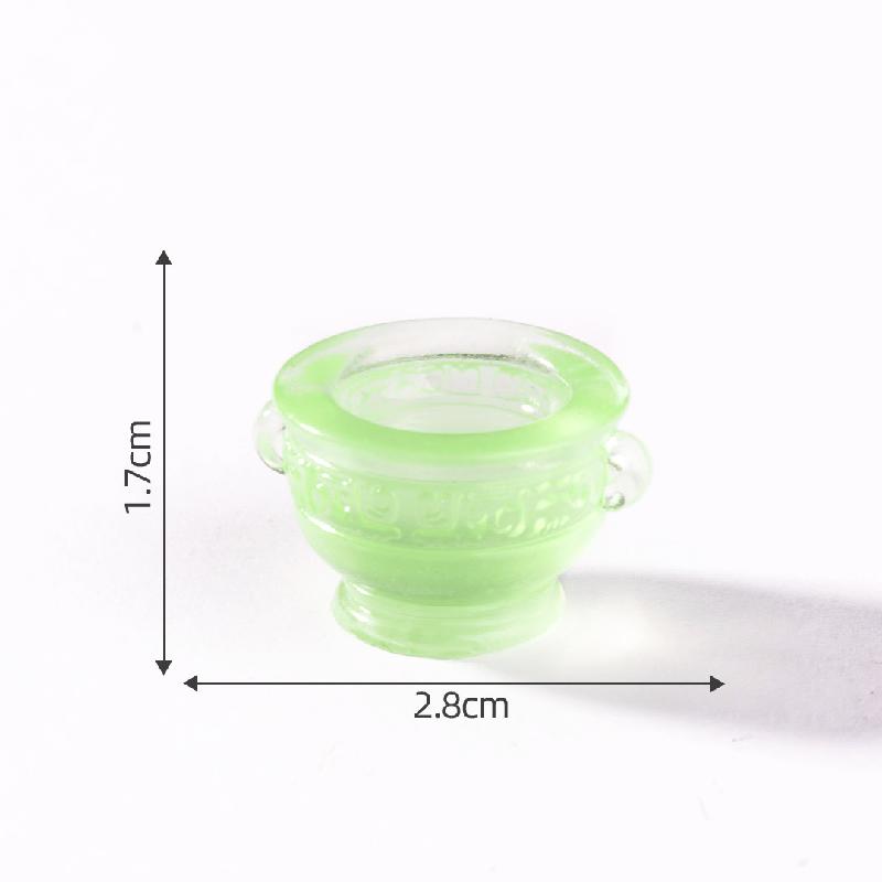 微景观创意复古夜光青铜器斛鼎 DIY装饰品挖宝配件迷你桌面小摆件