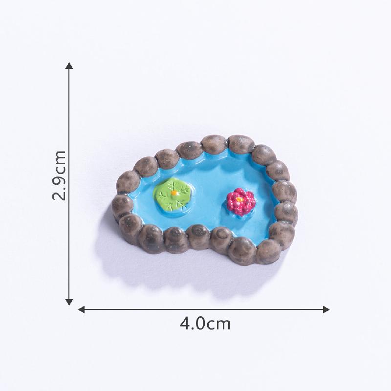 Hồ nước giả rêu, tháp, vườn mini DIY, phụ kiện bàn tiểu cảnh nhỏ dễ thương (ZC-27)