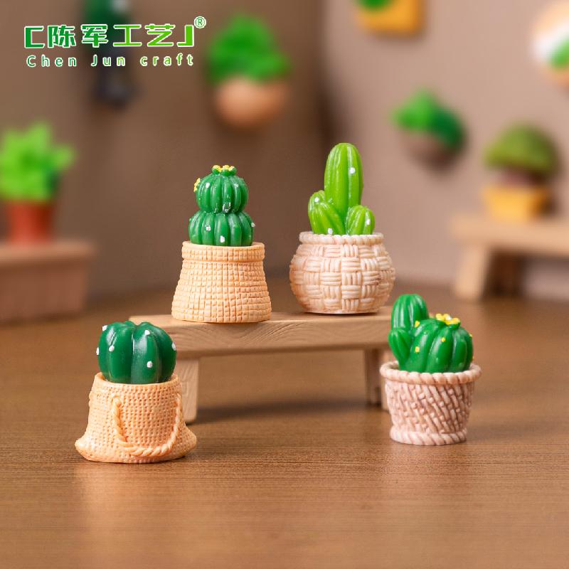 Phụ Kiện Tiểu Cảnh 微景观创意挂壁仙人掌绿植盆摘娃娃屋 DIY装饰品挂配件迷你小摆件