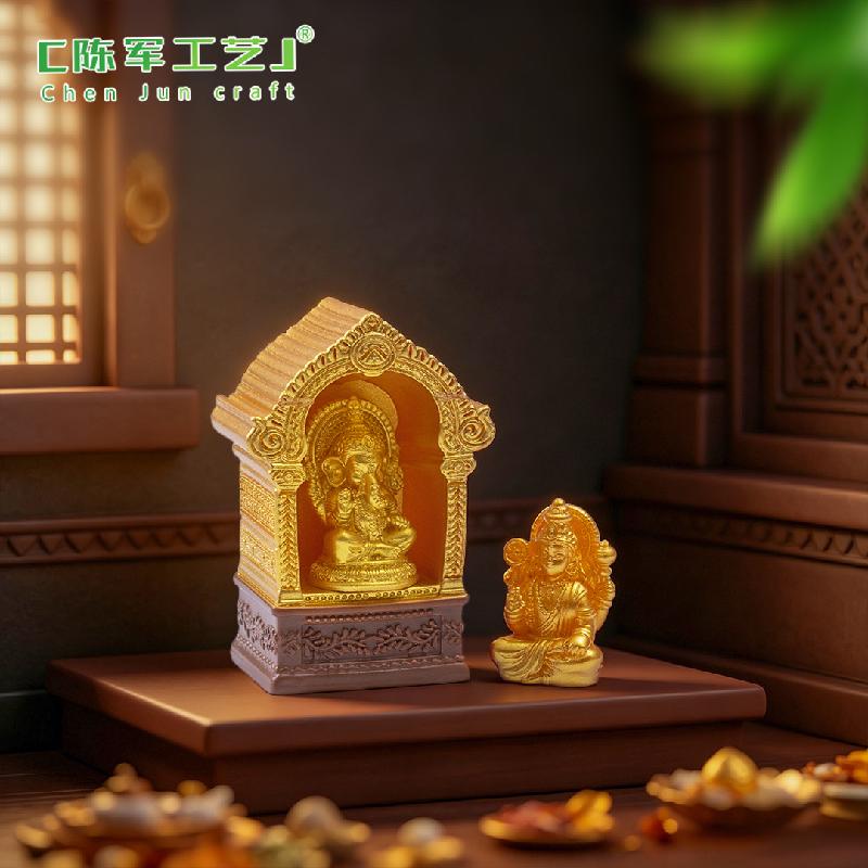 Phụ Kiện Tiểu Cảnh Đền Thờ Ấn Độ Màu Vàng Mini (PK-667)