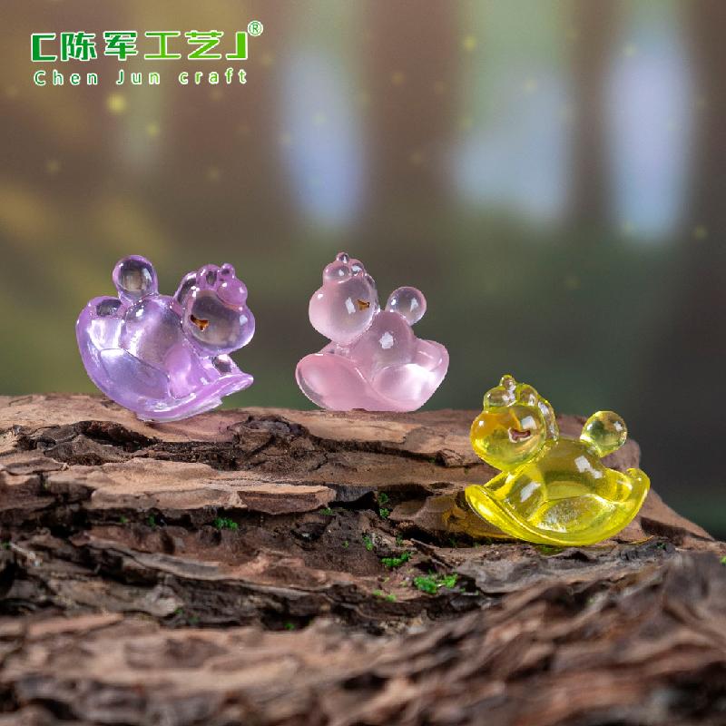 Phụ Kiện Tiểu Cảnh 跨境微景观创意夜光彩虹摇摇马萌粒 DIY装饰品配件迷你树脂小摆件