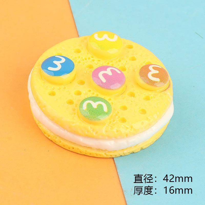 仿真食玩趣味M豆夹心饼干奶油胶diy手机壳发夹头饰鞋扣吊坠挂件批