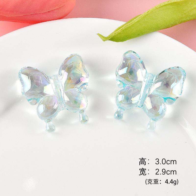 Bướm phát sáng 2 màu resin, phụ kiện DIY (NX-657)
