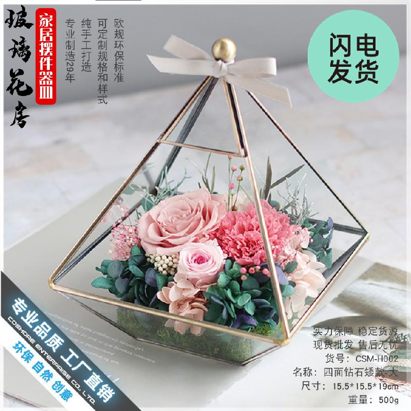 Chậu Đa Giác Chụp kính hoa bất tử Terrarium (DG-36)