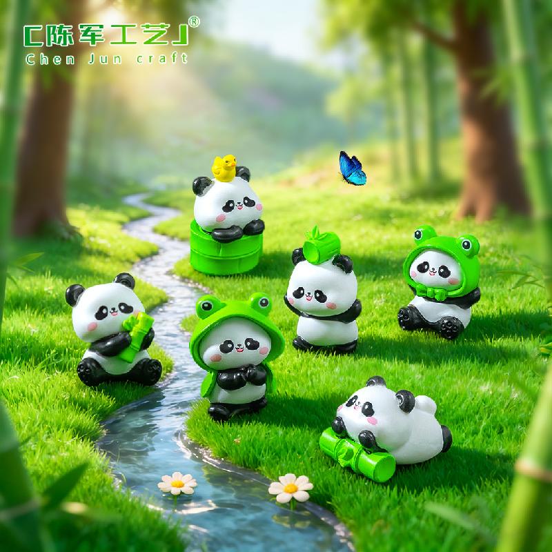 Phụ Kiện Tiểu Cảnh Ếch Và Gấu Trúc Mini Dễ Thương (PK-293)