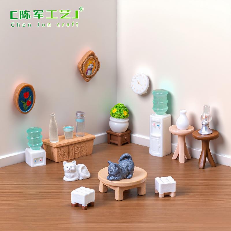 Phụ Kiện Tiểu Cảnh Đồ nội thất giả nhỏ, sofa, tủ trà, tiểu cảnh mini (ZC-7)