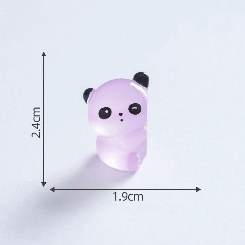 Tiểu cảnh gấu trúc phát sáng DIY, phụ kiện tiểu cảnh mini garden resin bàn cute đáng yêu (ZC-1350)