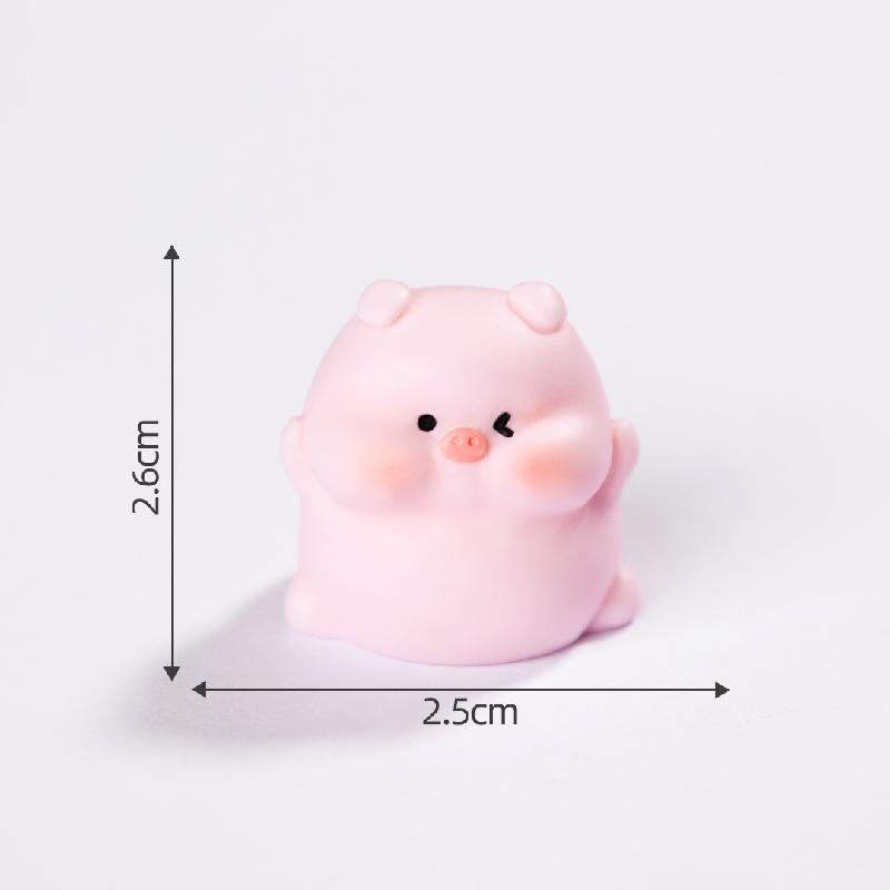 Tiểu cảnh heo tròn đáng yêu phát sáng DIY, phụ kiện tiểu cảnh mini bàn treo cute (ZC-1141)