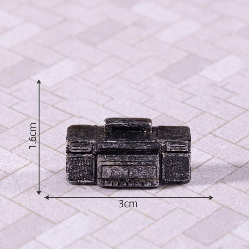 Tiểu cảnh TV cổ điển, nội thất búp bê DIY, phụ kiện bàn tiểu cảnh mini phong cách vintage (ZC-262)