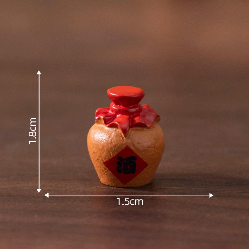 Tiểu cảnh rượu đào giả, bộ dụng cụ ủ rượu búp bê DIY, phụ kiện bàn mini sáng tạo (ZC-118)