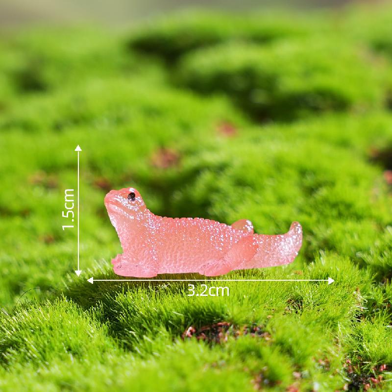 Tiểu cảnh tắc kè thực tế phát sáng DIY, phụ kiện tiểu cảnh mini moss garden resin treo bàn cute (ZC-1479)