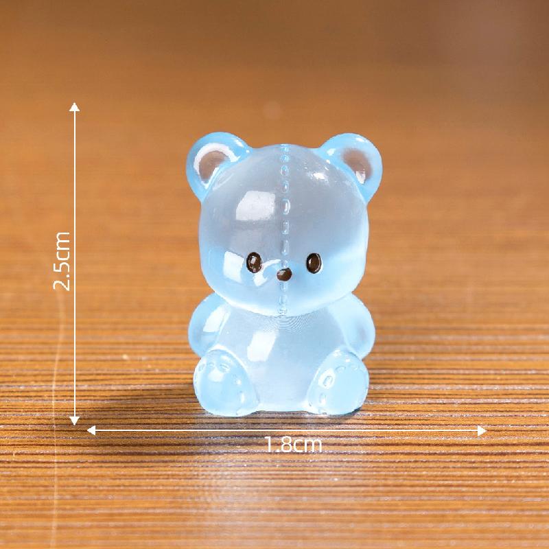 Tiểu cảnh Teddy phát sáng DIY, phụ kiện tiểu cảnh mini bàn treo đáng yêu, cute (ZC-996)