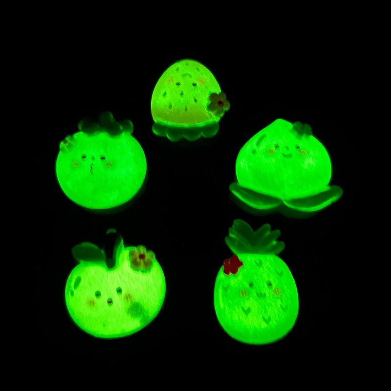 Charm LaBuBu 夜光透明闪粉水果DIY树脂饰品配件 凉鞋洞洞鞋扣贴片材料