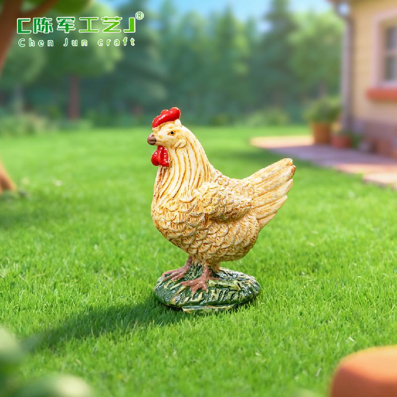 Phụ Kiện Tiểu Cảnh Tiểu cảnh gà trống và gà mái, phụ kiện trang trí cây cảnh mini (ZC-561)