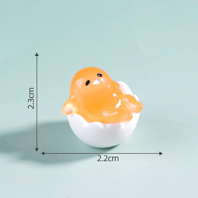 微景观创意可爱夜光懒蛋蛋公仔萌粒 DIY装饰品配件迷你桌面小摆件