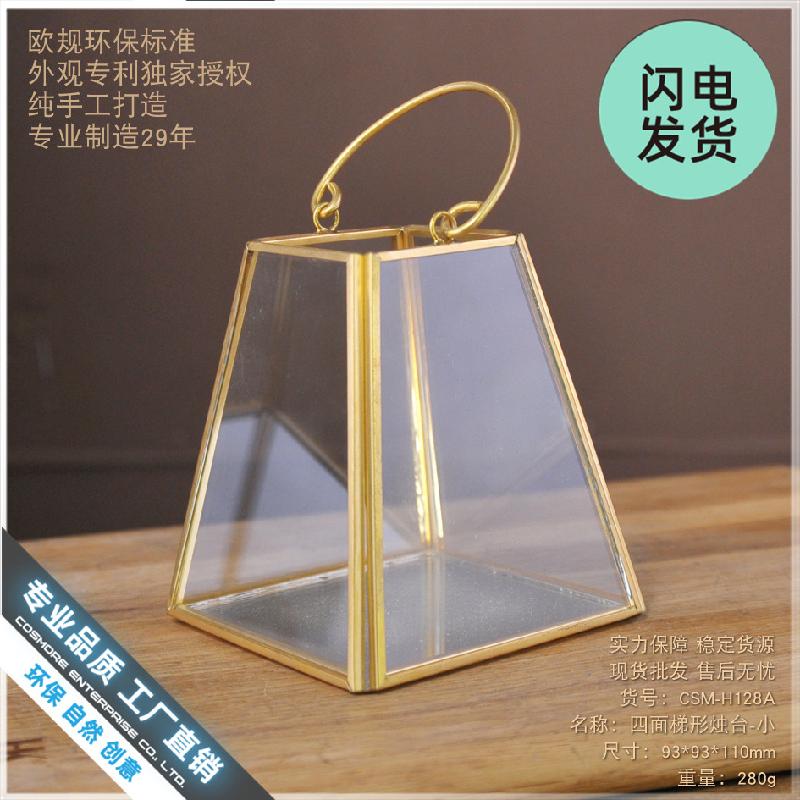 Chậu Đa Giác Đèn lồng kính mini hình thang trang trí (DG-115)