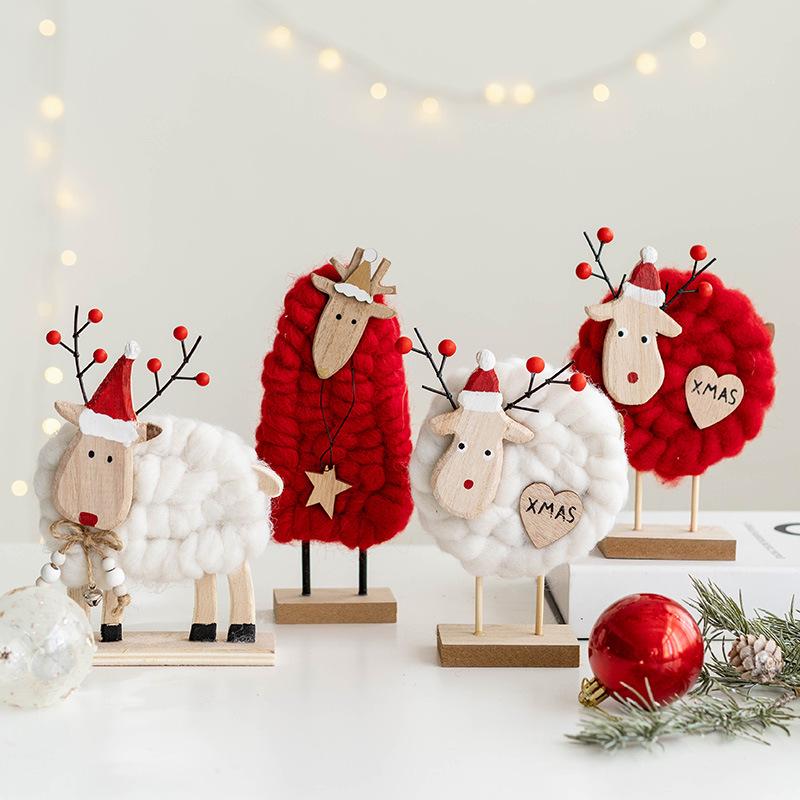 Trang Trí Noel Trang trí Noel: Ông già Noel len, phụ kiện bàn chụp ảnh