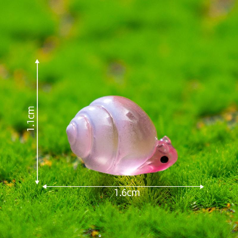 Tiểu cảnh ốc sên phát sáng DIY, phụ kiện tiểu cảnh mini resin treo bàn cute đáng yêu (ZC-1346)