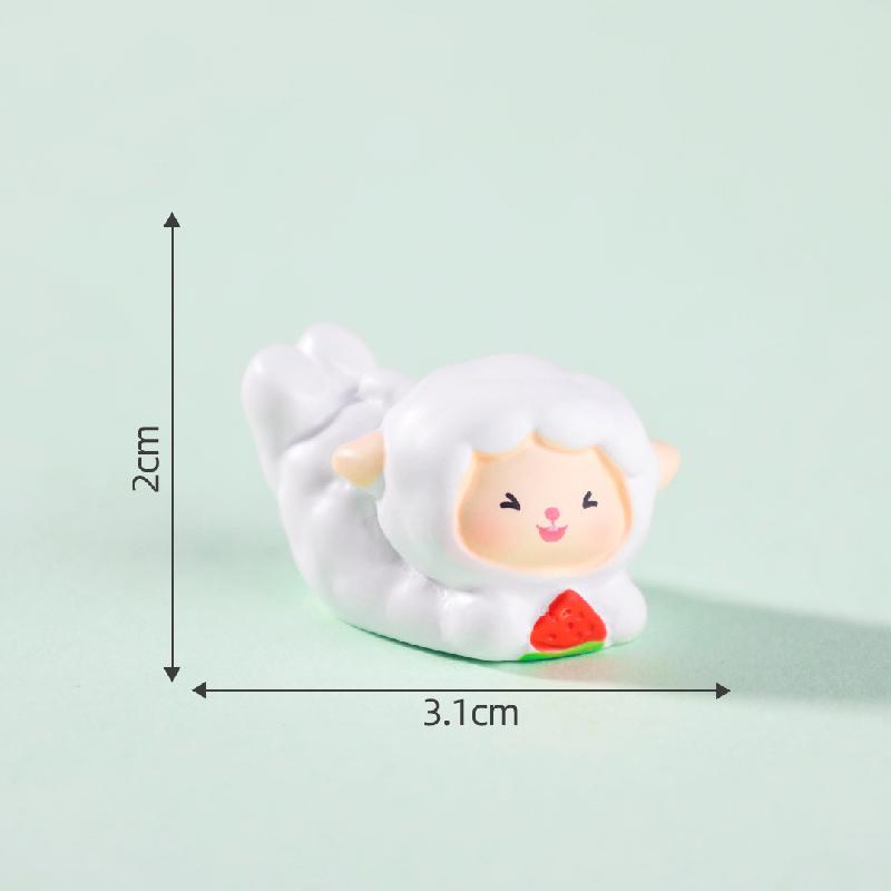 Tiểu cảnh cừu đáng yêu DIY, phụ kiện tiểu cảnh mini resin treo bàn garden treo bàn đáng yêu cute (ZC-1449)