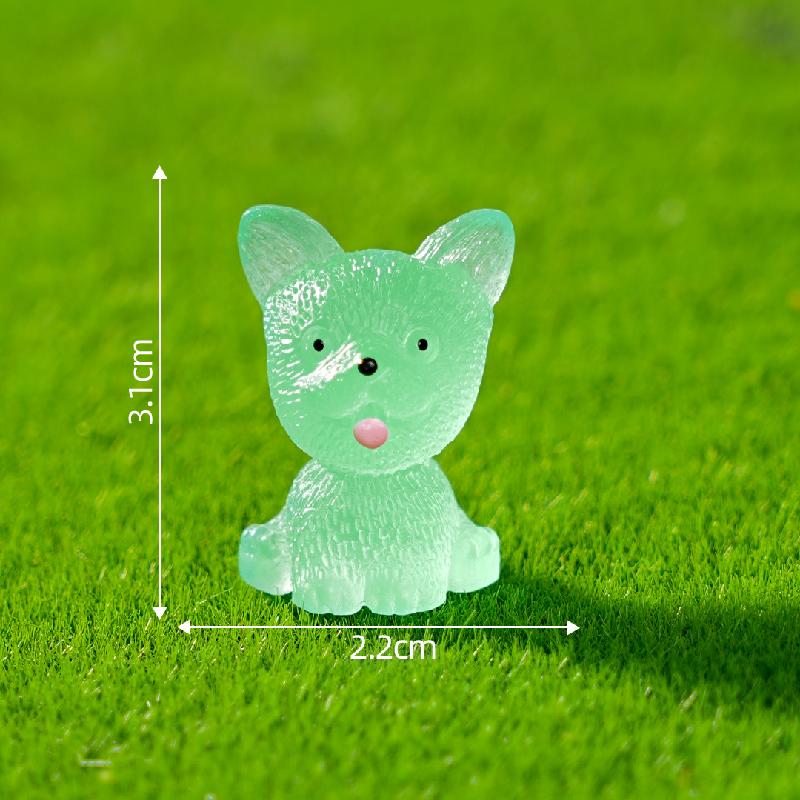 微景观创意夜光小狗园艺造景 DIY装饰品配件迷你汽车载桌面小摆件
