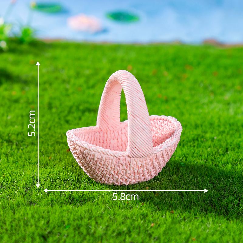 Tiểu cảnh giỏ tre giả, mô hình DIY, phụ kiện tiểu cảnh mini nhỏ xinh (ZC-684)