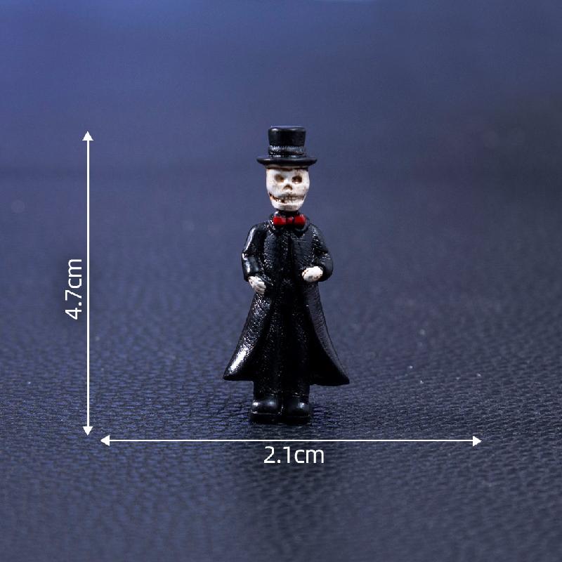 Cặp xương sọ Halloween, tiểu cảnh DIY, phụ kiện bàn mini đáng yêu (ZC-97)