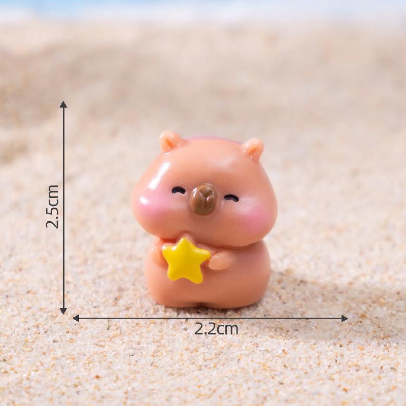 Tiểu cảnh capybara DIY, phụ kiện tiểu cảnh mini xe bàn treo đáng yêu, cute (ZC-1036)