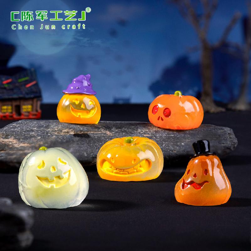 Tiểu cảnh bí ngô phát sáng Halloween, trang trí DIY (ZC-67)