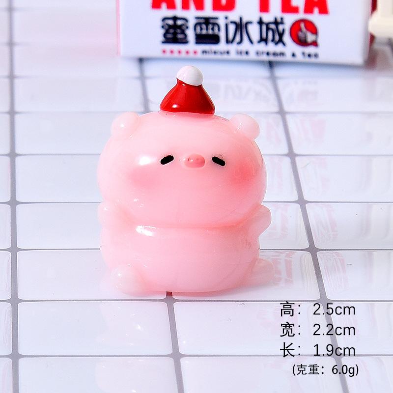 Heo hồng mini resin, mô hình để bàn, blind box, phụ kiện DIY (NX-605)