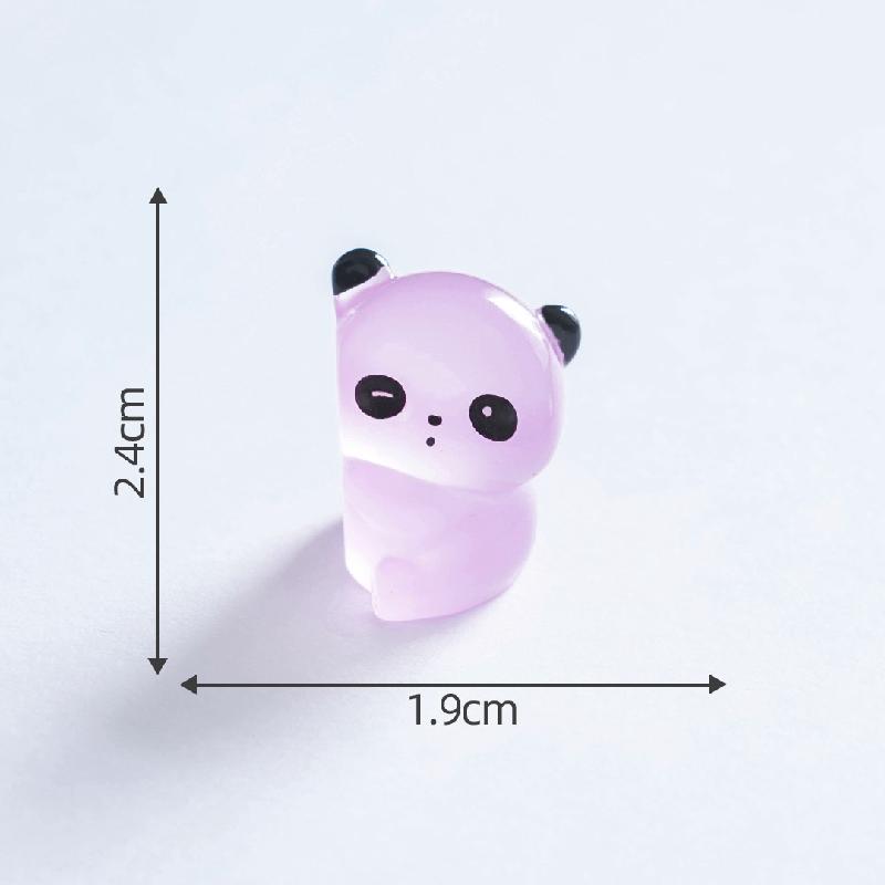 Tiểu cảnh gấu trúc phát sáng DIY, phụ kiện tiểu cảnh mini garden resin bàn cute đáng yêu (ZC-1350)