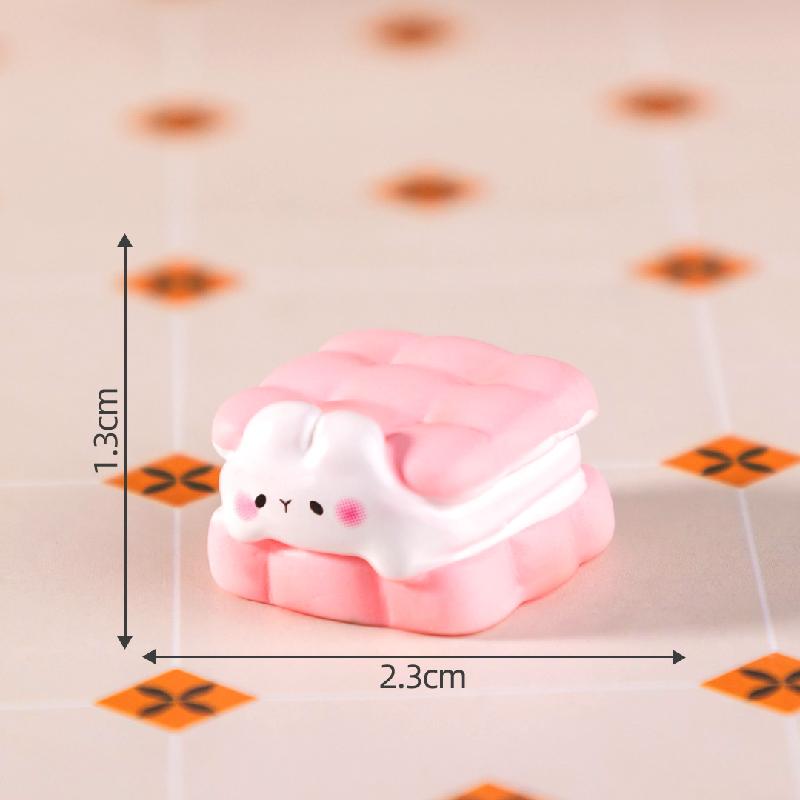 Tiểu cảnh bánh quy thỏ DIY, phụ kiện tiểu cảnh mini cream glue thu nhỏ đáng yêu (ZC-1118)
