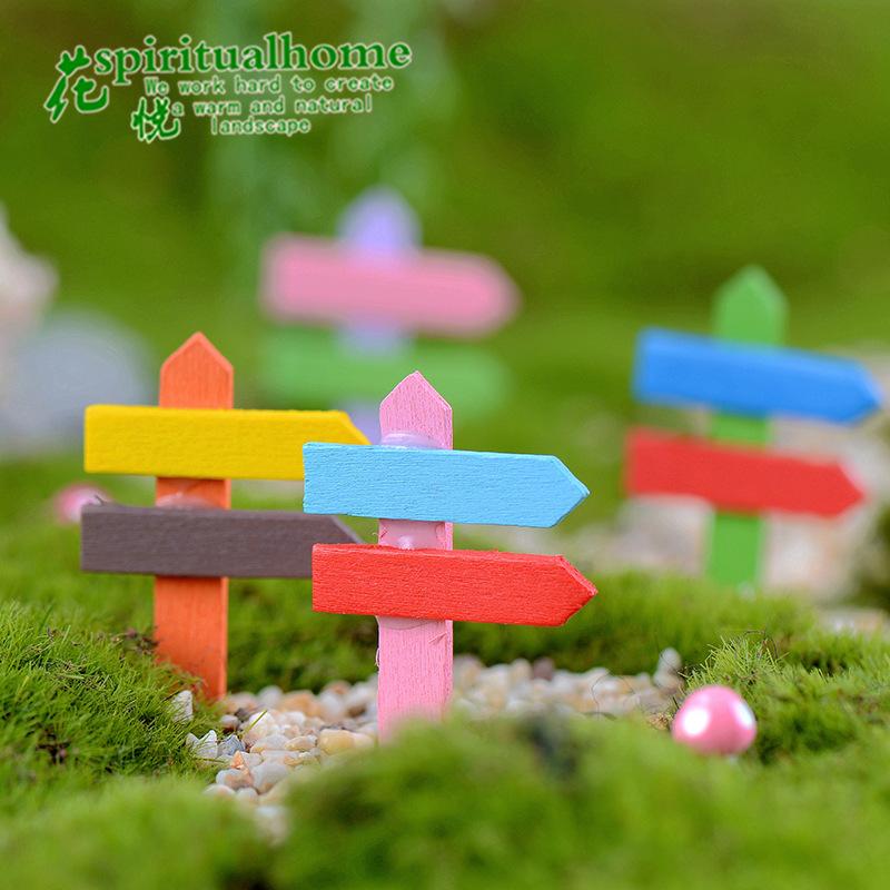 Phụ Kiện Tiểu Cảnh Hàng Rào, Biển Báo Nhiều Màu (ZC-803)