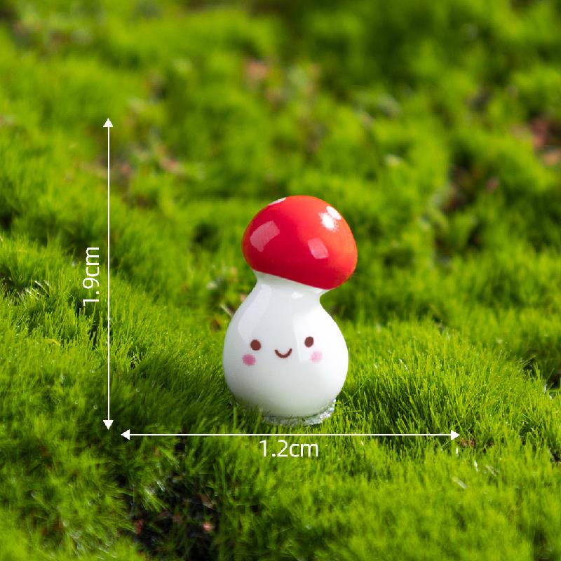 Tiểu cảnh nấm nghiêng đáng yêu, rêu, búp bê DIY, phụ kiện bàn tiểu cảnh mini sáng tạo (ZC-402)