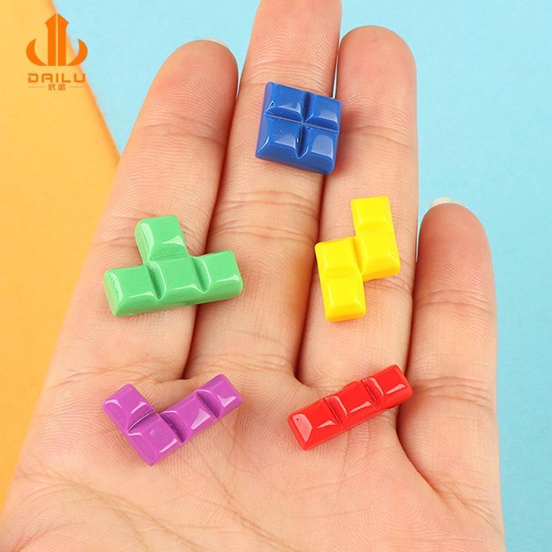 Charm LaBuBu 新款仿真趣味俄罗斯方块diy树脂配件 创意手工奶油滴胶手机壳贴片