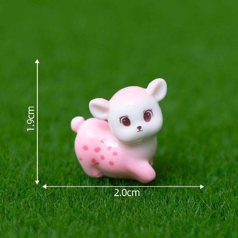 Tiểu cảnh hươu may mắn DIY, phụ kiện tiểu cảnh mini treo bàn resin đáng yêu (ZC-1076)
