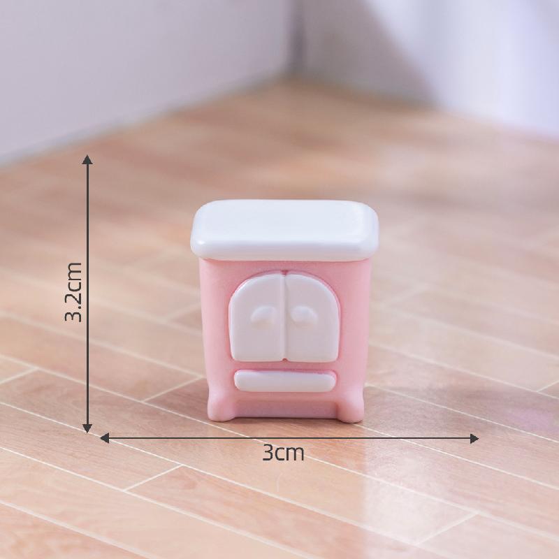 Tiểu cảnh sofa, tủ hồng DIY, phụ kiện tiểu cảnh mini nhà búp bê thu nhỏ đáng yêu (ZC-829)