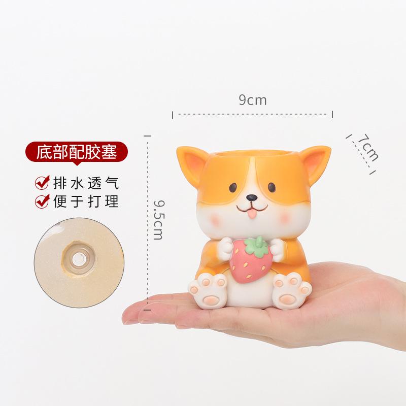 Chậu Cây Resin Chậu cây mọng nước hình động vật resin, chậu mini trang trí nhà, văn phòng, ban công và sân vườn (RG-86)